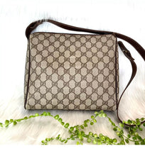 Load image into Gallery viewer, *Rare* Vintage GUCCI GG Shoulder Bag Sherry Line PVC Leather Purse
